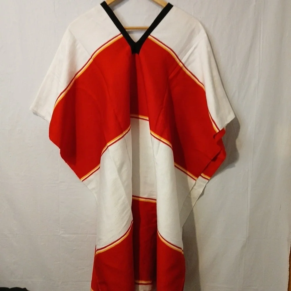 NFL Poncho‎ Kansas City Chiefs Acrylic Cotton New!